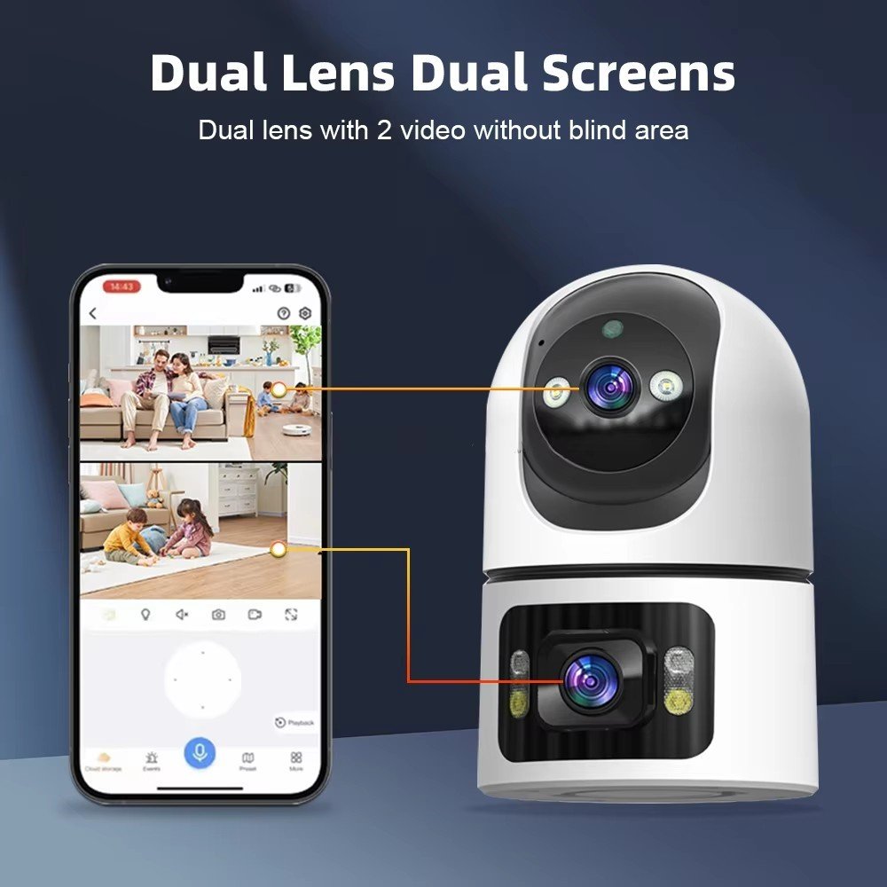 IMMAX NEO LITE SMART Security vnitřní kamera DOUBLE, duální, Wi-Fi, 4MP, 355° 90° P/T, TUYA