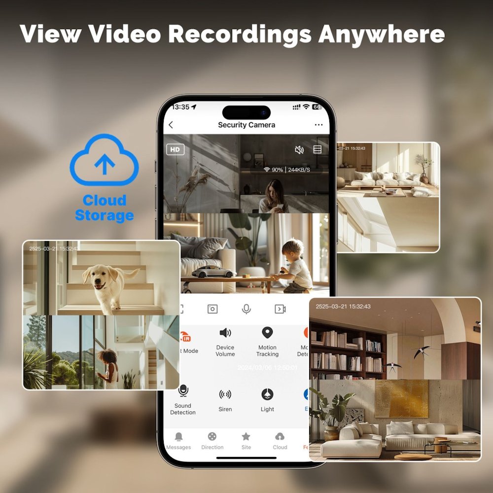 IMMAX NEO LITE SMART Security vnitřní kamera DOUBLE, duální, Wi-Fi, 4MP, 355° 90° P/T, TUYA