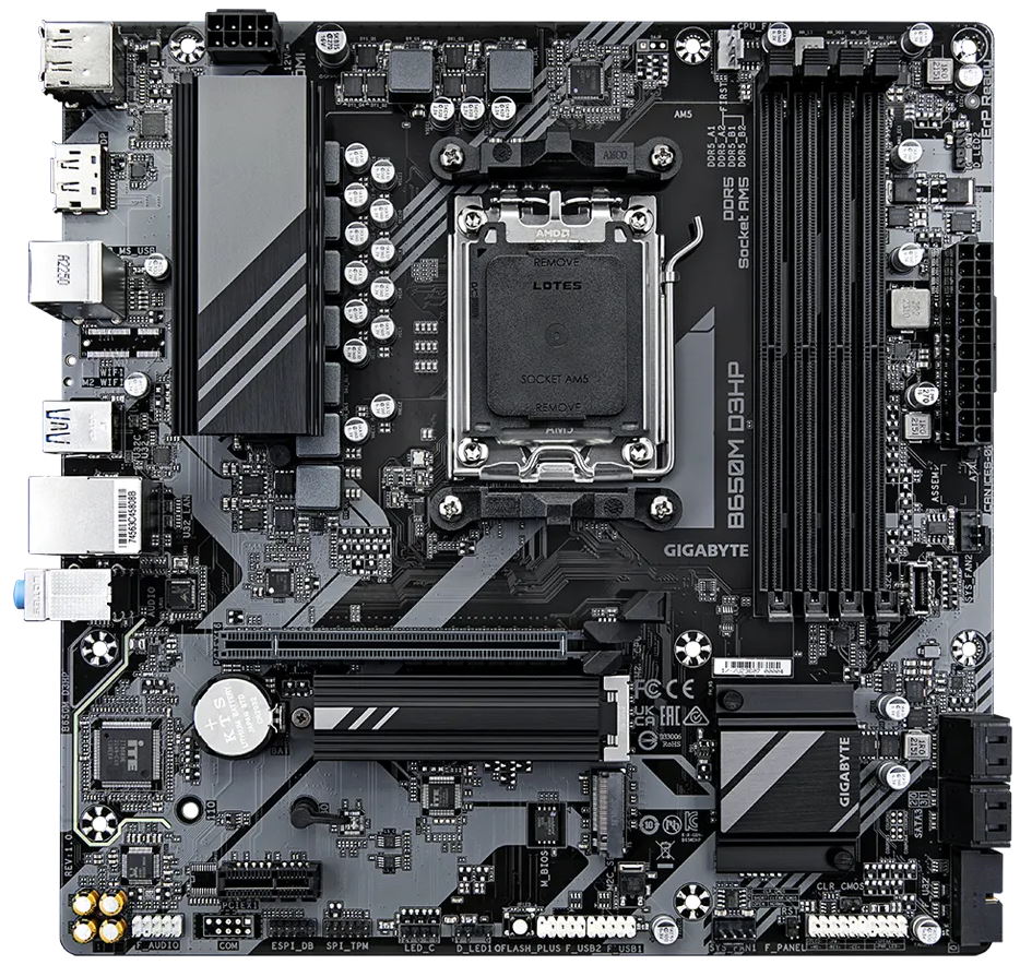 GIGABYTE B650M D3HP / AMD B650 / AM5 / 4x DDR5 / M.2 / HDMI / 2x DP / mATX