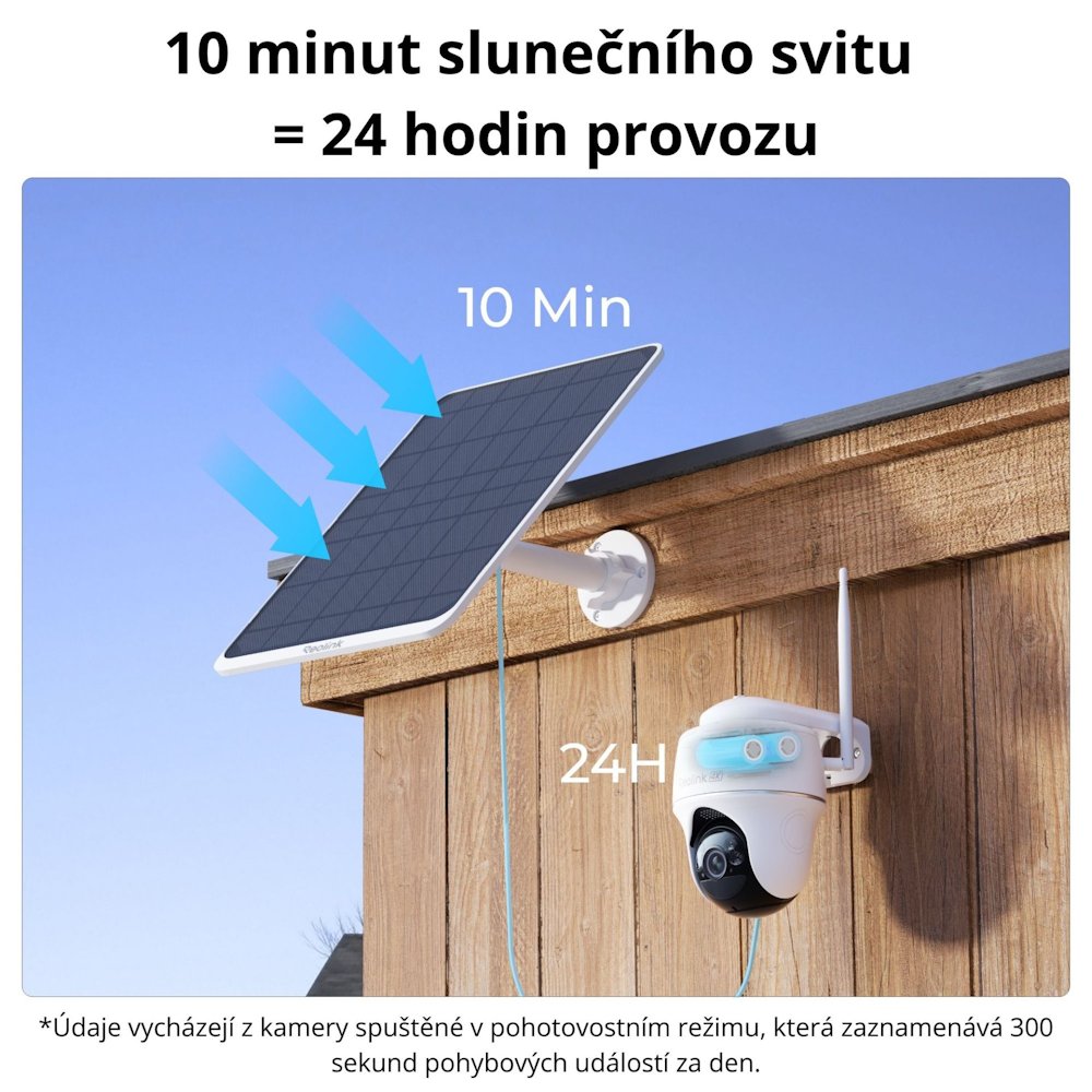 Reolink Solar Panel 3 pro bateriové Reolink kamery, 12W, USB-C, bílý