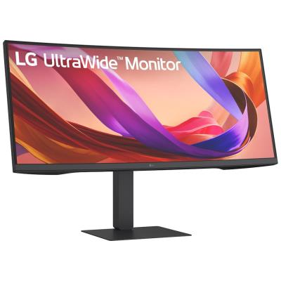 LG monitor 34U650A-B zakřivený IPS 34"/3440x1440/100Hz/300cdm/5ms/1500:1/DP/HDMI/USB-C PD 96W/LAN/repro/výš.nastavitelný