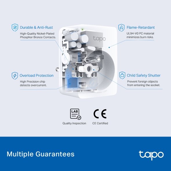 TP-Link Tapo P110M Chytrá zásuvka,regulace 230V přes IP, Cloud, WiFi, monitoring spotřeby