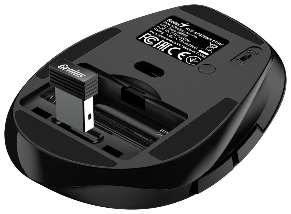GENIUS Ergo 8230S BT/ 1600 dpi/ bezdrátová/ dualní BT+2,4GHz/ tichá/ Copilot/ 6tlačítková/ černá