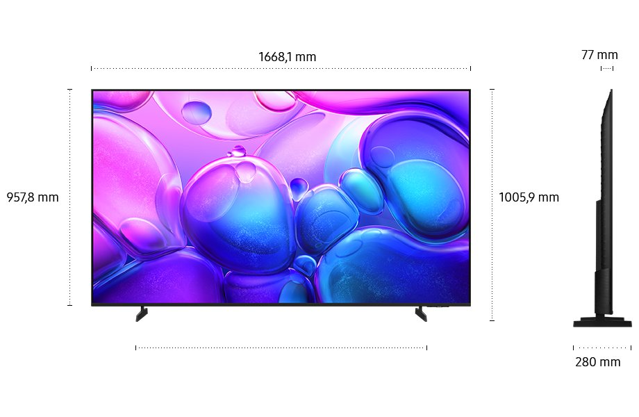 SAMSUNG SMART QLED TV 75"/ QE75Q6F/ 4K Ultra HD 3840x2160/ DVB-T2/S2/C/ H.265/HEVC/ 3xHDMI/ 1xUSB/ Wi-Fi/ LAN/ G