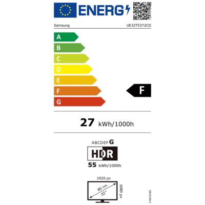 SAMSUNG SMART LED TV 32"/ UE32T5372/ 1920x1080/ Full HD/ DVB-T2/C/ H.265/HEVC/ 2xHDMI/ 1xUSB/ Wi-Fi/ LAN/ F