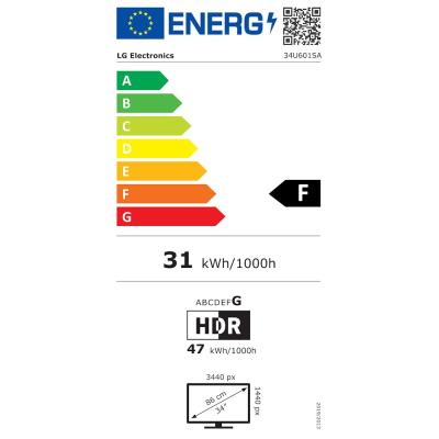 LG monitor 34U601SA-W zakřivený VA 34"/3440x1440/100Hz/300cdm/5ms/1500:1/HDMI/USB/LAN/repro