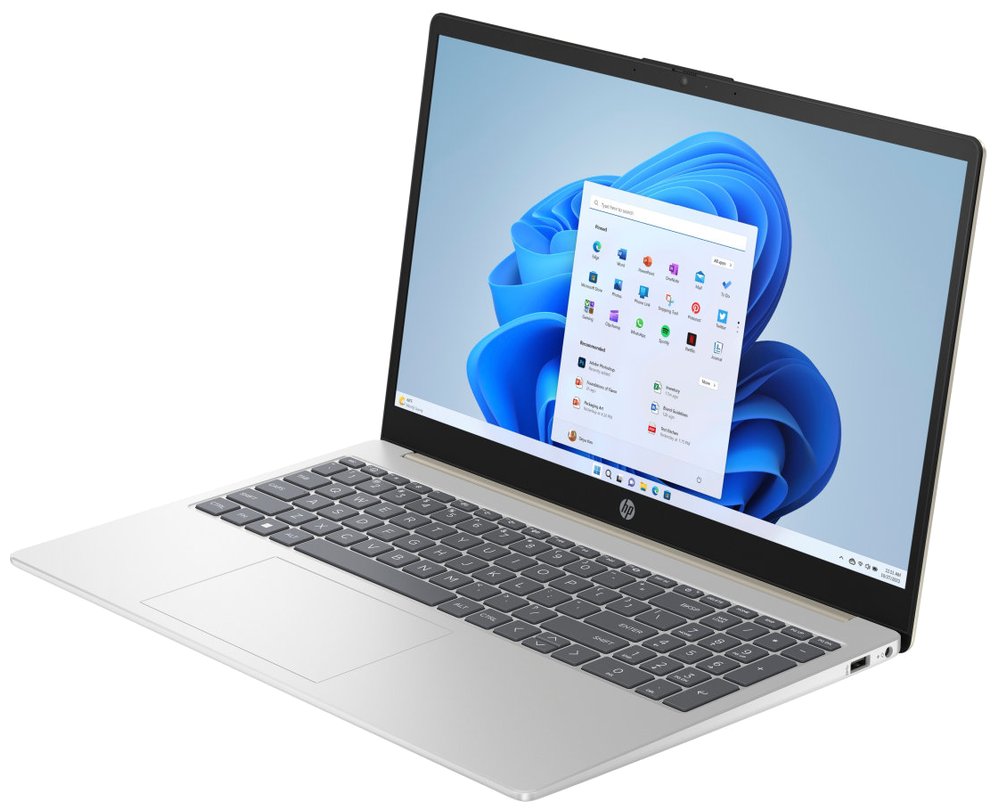 HP 15-fd0012nc/ Intel i3-N305U/ 8GB DDR4/ 512GB SSD/ Intel UHD/ 15,6"FHD,matný/ W11H/ zlatý