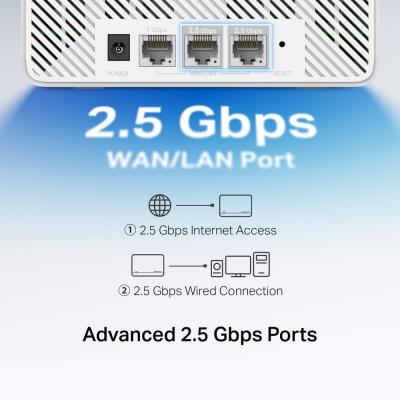 TP-Link Mercusys Halo H37BE(3-pack) WiFi systém, WiFi 7, BE6500, 2x 2,5GWAN/LAN, 1x GWAN/GLAN, 3ks v balení