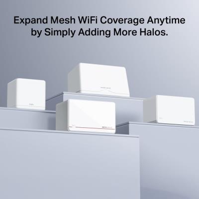 TP-Link Mercusys Halo H37BE(3-pack) WiFi systém, WiFi 7, BE6500, 2x 2,5GWAN/LAN, 1x GWAN/GLAN, 3ks v balení