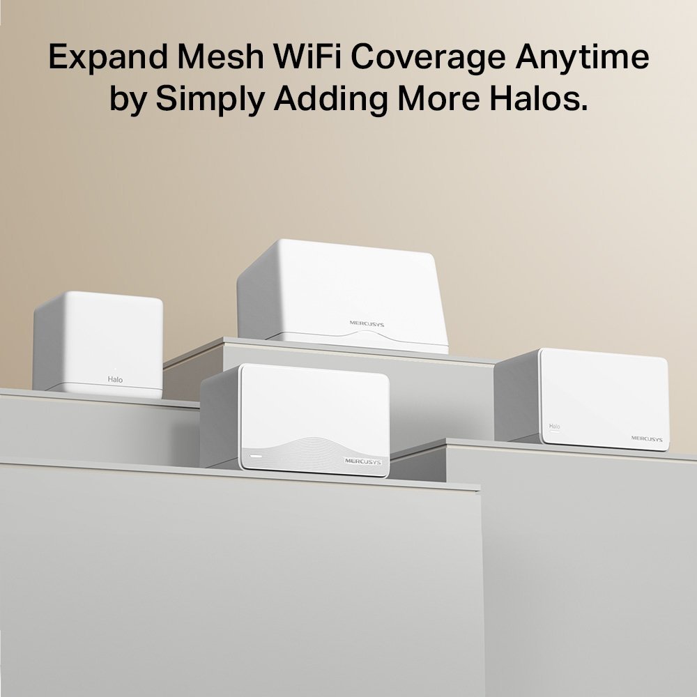 TP-Link Mercusys Halo H25BE(2-pack) WiFi systém, WiFi 7, BE3600, 3x GWAN/GLAN, 2ks v balení
