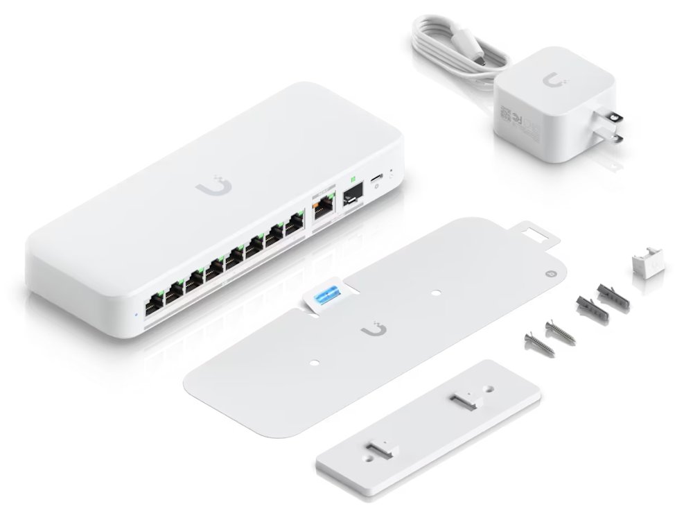 ROZBALENÉ - Ubiquiti UniFi Switch Flex 2.5G 8 - 8x 2.5GbE, 1x 10GbE/ SFP+ port combo - Výprodej