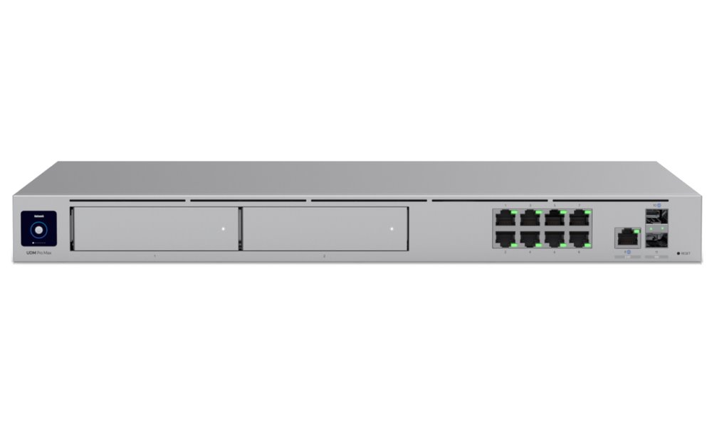 POUŽITÉ - Ubiquiti UniFi Dream Machine Pro Max - Router, Full UniFi OS, IDS/IPS, 8x GbE, 1x 2.5GbE, 2x SFP+