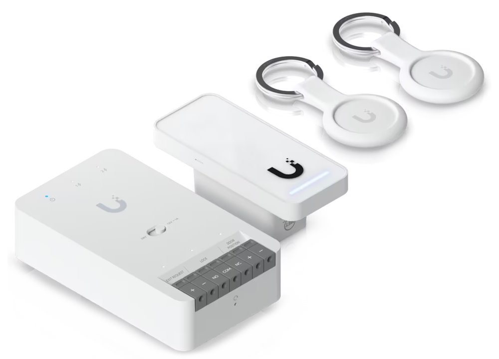 ROZBALENÉ - Ubiquiti UniFi Access G3 Starter Kit - Sada, 1x Hub Door Mini, 1x čtečka G3, 2x čip - Výprodej