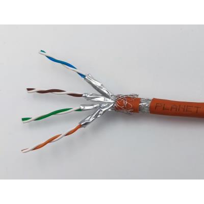 PLANET kabel SFTP, drát, Cat 6A, 4p, 500MHz, B2cas1d1a1 LS0H, stíněné páry, Planet Elite, oranžový, Dca, 80m