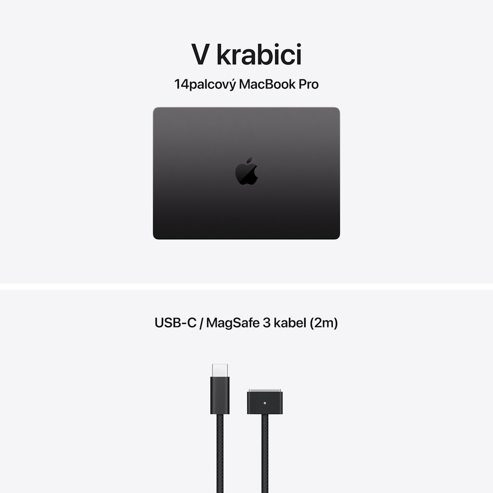 Apple MacBook Pro 14' (2025) / M5 / 10C CPU / 10C GPU / 16GB RAM / 512GB SSD / Vesmírně černý