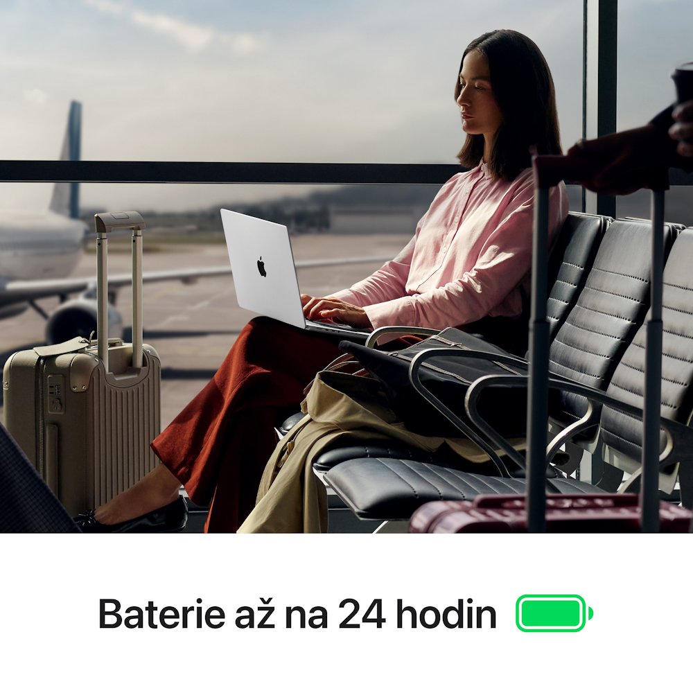 Apple MacBook Pro 14' (2025) / M5 / 10C CPU / 10C GPU / 16GB RAM / 512GB SSD / Stříbrný