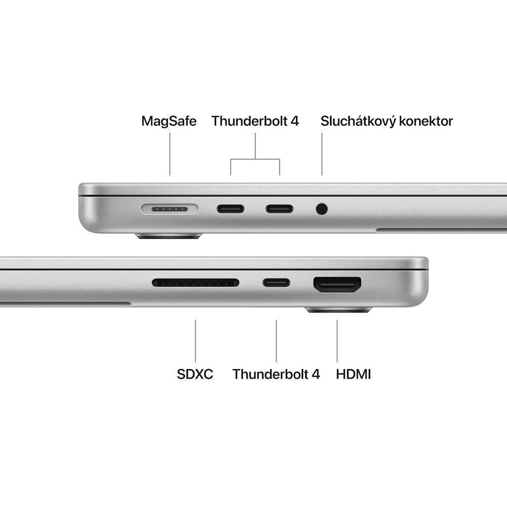 Apple MacBook Pro 14' (2025) / M5 / 10C CPU / 10C GPU / 24GB RAM / 1TB SSD / Stříbrný