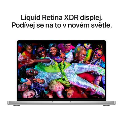 Apple MacBook Pro 14' (2025) / M5 / 10C CPU / 10C GPU / 16GB RAM / 512GB SSD / Stříbrný