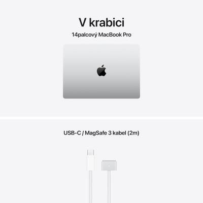Apple MacBook Pro 14' (2025) / M5 / 10C CPU / 10C GPU / 16GB RAM / 512GB SSD / Stříbrný