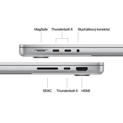 Apple MacBook Pro 14' (2025) / M5 / 10C CPU / 10C GPU / 24GB RAM / 1TB SSD / Stříbrný