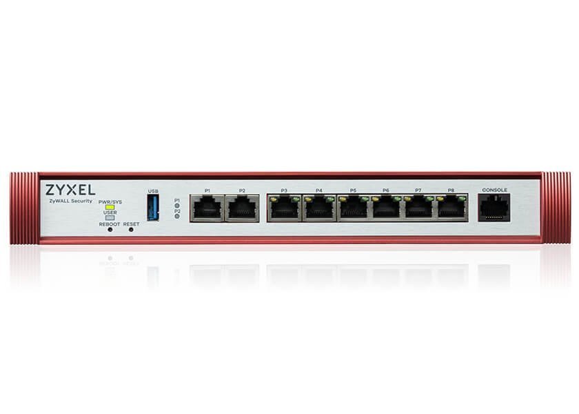 Zyxel USG FLEX 200 HP, User-definable ports with 1*2.5G, 1*2.5G (PoE+) & 6*1G, 1*USB with1 YR Gold Security Pack