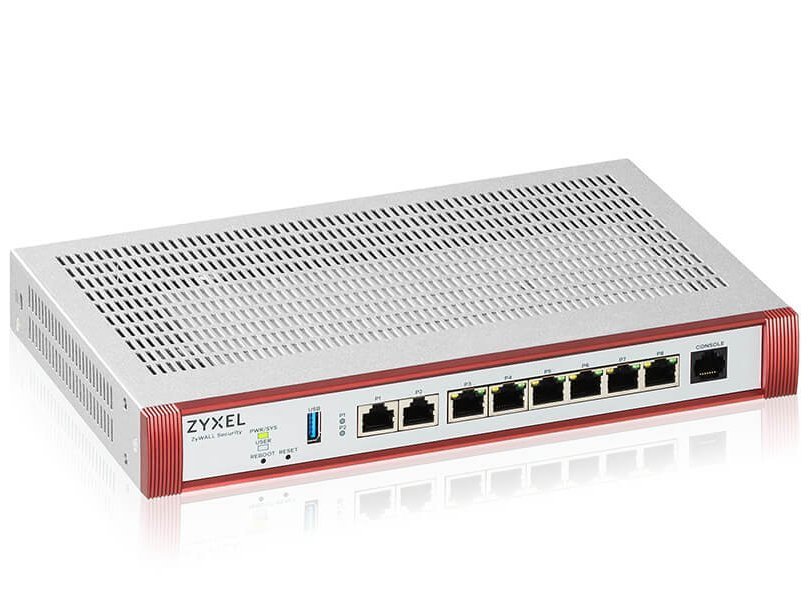 Zyxel USG FLEX 200 HP, User-definable ports with 1*2.5G, 1*2.5G (PoE+) & 6*1G, 1*USB with1 YR Gold Security Pack