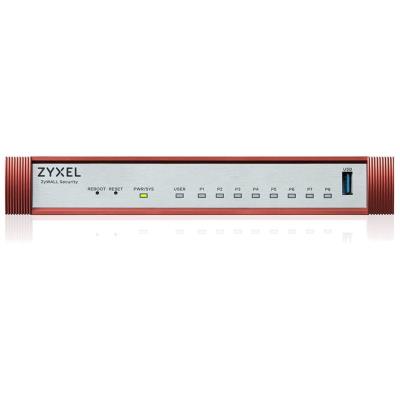 Zyxel USG FLEX 100 HP, 7 Gigabit user-definable ports, 1*1G PoE+, 1*USB with 1 YR Gold Security Pack