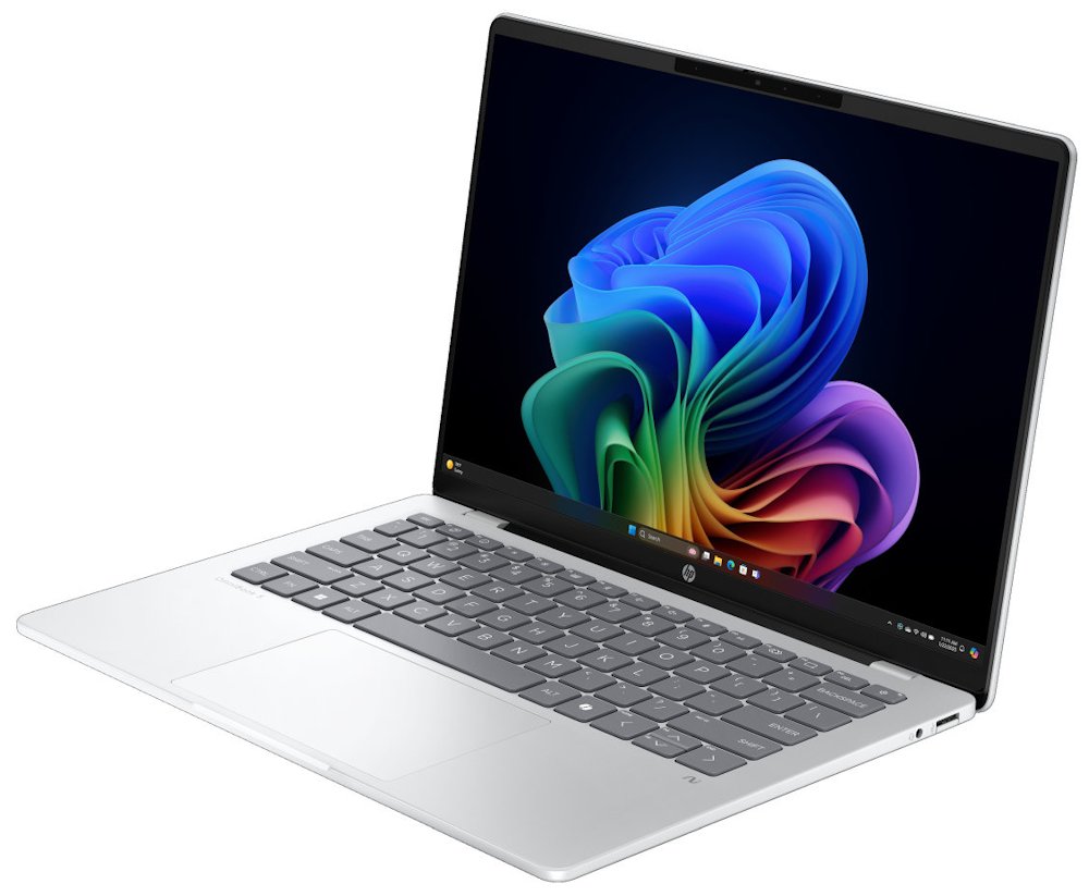 HP Omnibook 5 AI 14-he0002nc/ SD-X1P-42-100/ 32GB DDR5/ 1TB SSD/ Qualcomm Adreno GPU/ 14"WUXGA,OLED,touch/ W11H/stříbrný