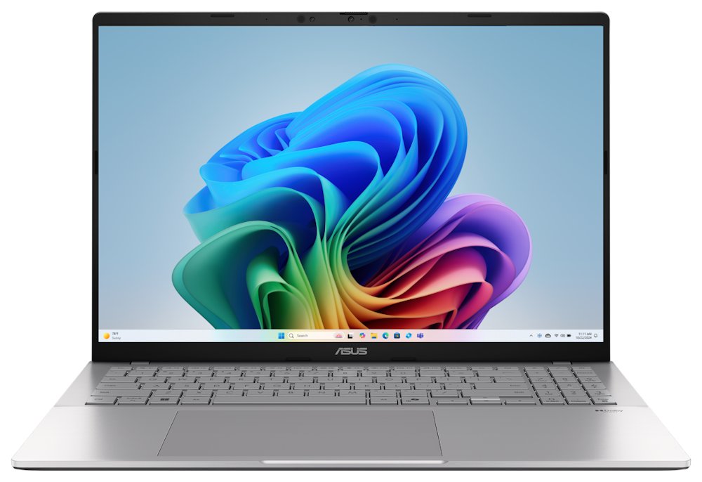 ROZBALENÉ - ASUS Vivobook S/ X1-26-100 (Purwa SE)/ 16GB/ 1TB SSD/ Qualcomm Graphics/ 16"WQXGA,matný/ W11H/ stříbrný
