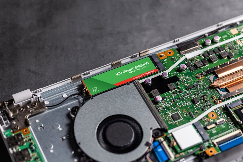 WD Green SN3000 1TB SSD / WDS100T4G0E / NVMe M.2 PCIe Gen4 / Interní / M.2 2280