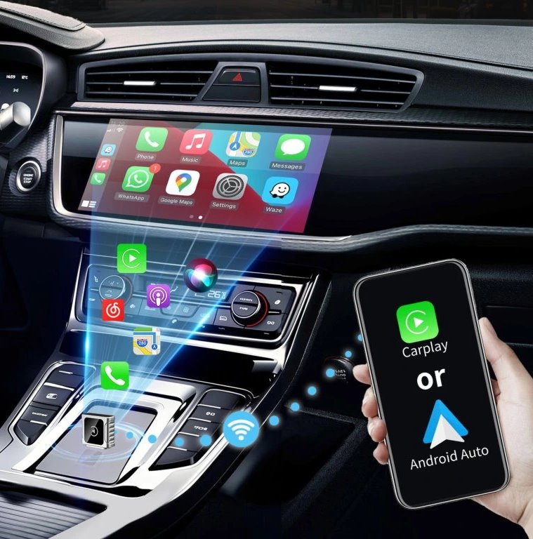 Swissten  Carlink Adapter - Apple Carplay / Android Auto (+ Adapter Usb-A / Usb-C)