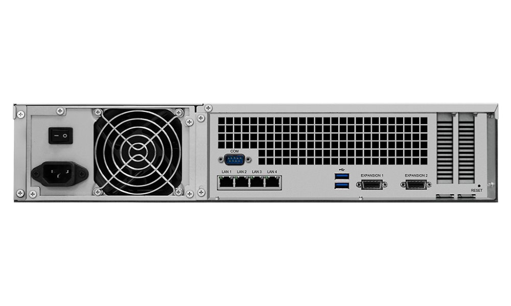 Synology RS3618xs 12-bay NAS, VMware®, Citrix®, Microsoft® Hyper-V®, rack 2U, 8GB RAM, 2x USB 3.0, 4x GLAN, 2x Gen3 x8