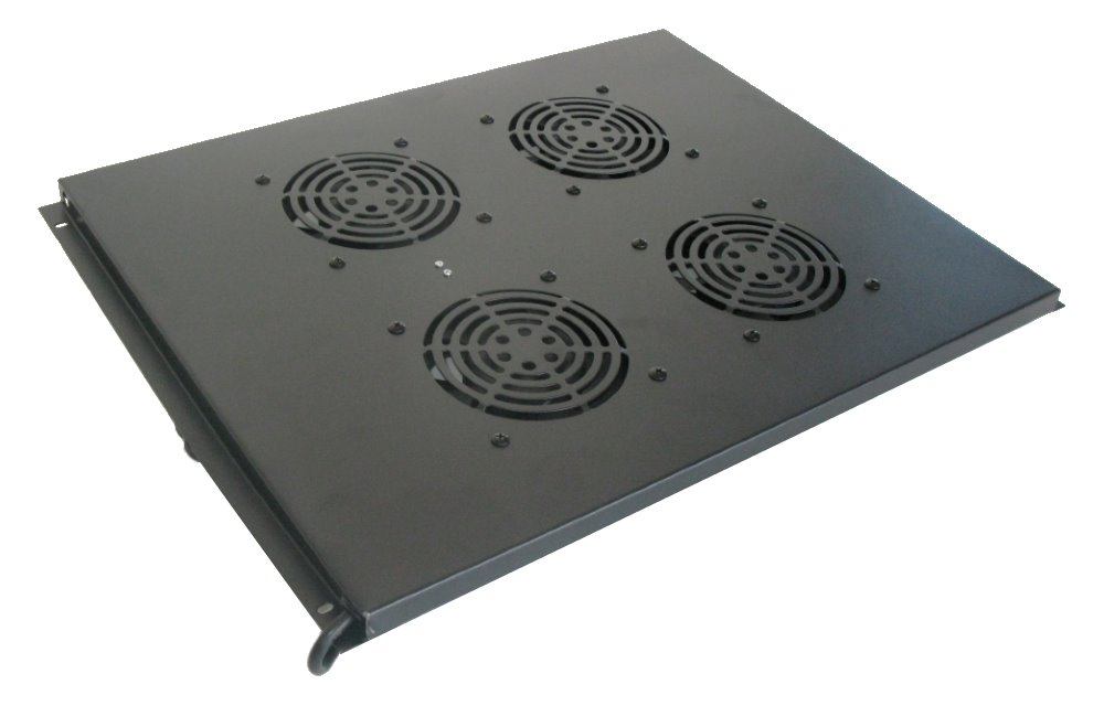 XtendLan Ventilace pro stojanové rozvadeče ECO hloubky 800mm, 4x ventilátor černá