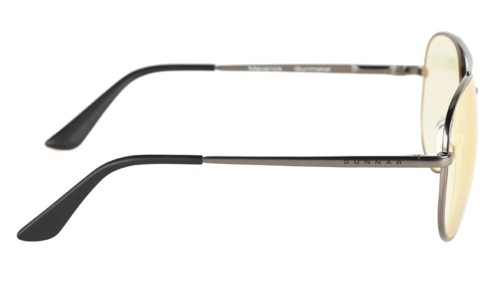 GUNNAR kancelářske/herní brýle MAVERICK GUNMETAL * jantárová skla * BLF 65 * GUNNAR focus