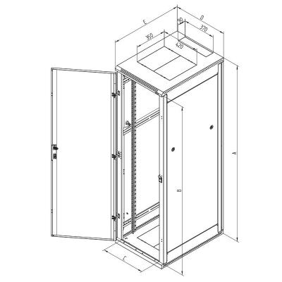 Triton 19' rozvaděč stojanový 32U/600x1100 RAL7035, šedý