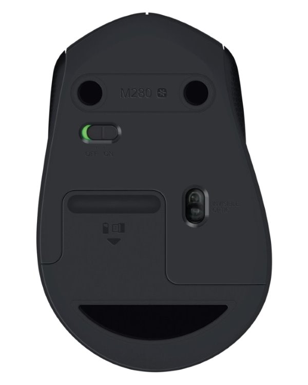 Logitech myš M280/ Bezdrátová/ Optická/ 1000dpi/ USB přijímač/ černá