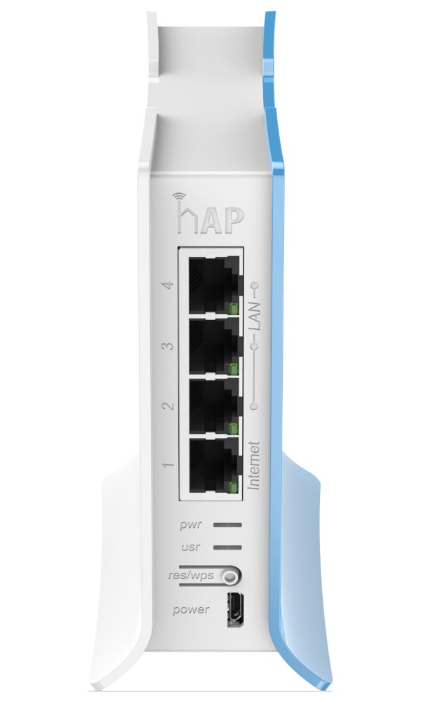 MikroTik RouterBOARD RB941-2nD-TC, hAP-Lite, 650Mhz CPU, 32MB RAM, 4xLAN, 2.4Ghz 802b/g/n, ROS L4, case, PSU