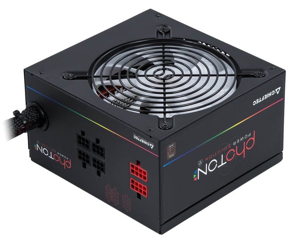 CHIEFTEC zdroj CTG-650C-RGB / Photon Series / 650W / 120mm fan / akt. PFC / modulární kabeláž / 80PLUS Bronze