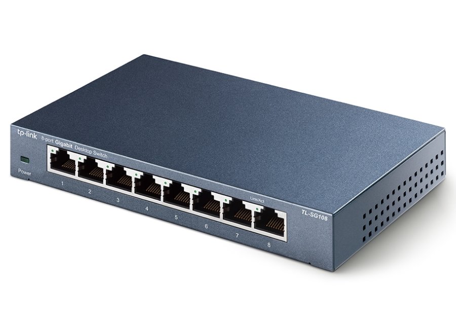 TP-Link TL-SG108/ switch 8x 10/100/1000Mbps/ kovový/  GREEN