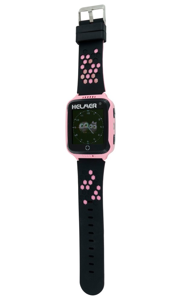 HELMER dětské hodinky LK 707 s GPS lokátorem/ dotykový display/ IP54/ micro SIM/ kompatibilní s Android a iOS/ růžové