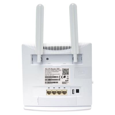 STRONG 4G LTE router 300/ Wi-Fi standard 802.11 b/g/n/ 300 Mbit/s/ 2,4GHz/ 4x LAN (1x WAN)/ USB/ SIM slot/ bílý