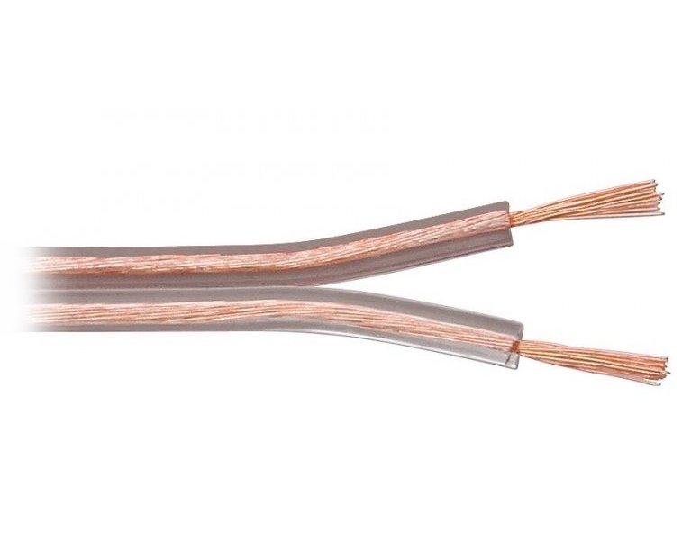 PremiumCord kabel na propojení reproduktorů/ 2x 0,75mm / 10m / průhledný