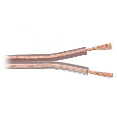 PremiumCord kabel na propojení reproduktorů/ 2x 1,5mm / 10m / průhledný