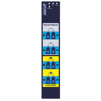 Planet IFB-244-MLC optický bypass switch, 4xLC multimode, dual 9-48VDC/24VAC, -40 +75°C