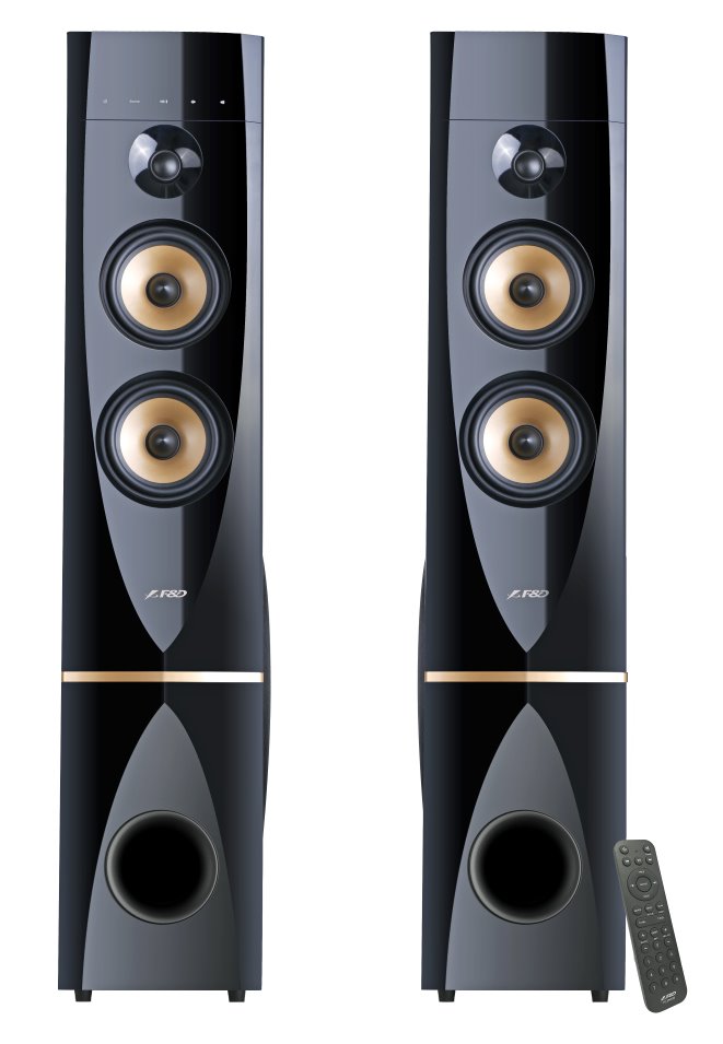 FENDA F&D repro T-88X/ 2.0/ 300W/ černé/ dřevěné/ BT4.2/ FM rádio/ USB/ optický vstup/ dálkové ovládání/ Karaoke