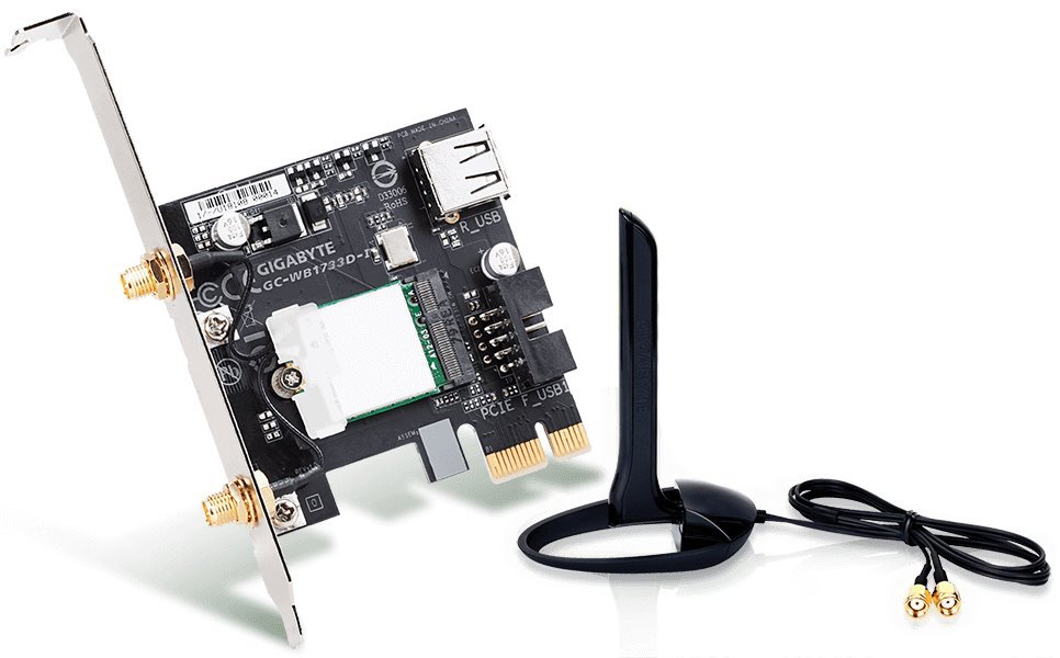 GIGABYTE GC-WB1733D-I / Intel Wireless-AC 9260 WiFi 802.11b/g/n/ac 2,4GHz / 5GHz + Bluetooth 5 PCIe karta