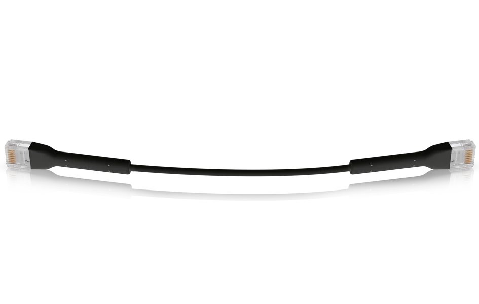 Ubiquiti UniFi Ethernet Patch Kabel - délka 0,1m, Cat6, černý