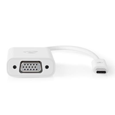 NEDIS redukční kabel s adaptérem/ USB-C zástrčka – VGA zásuvka/ bílý/ plastový sáček/ 20cm