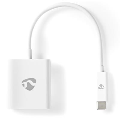 NEDIS redukční kabel s adaptérem/ USB-C zástrčka – VGA zásuvka/ bílý/ plastový sáček/ 20cm