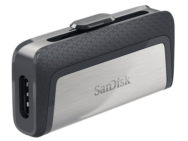 SanDisk Ultra Dual USB-C Drive 256GB / USB 3.0 Typ-C /  USB 3.0 Typ-A / stříbrný